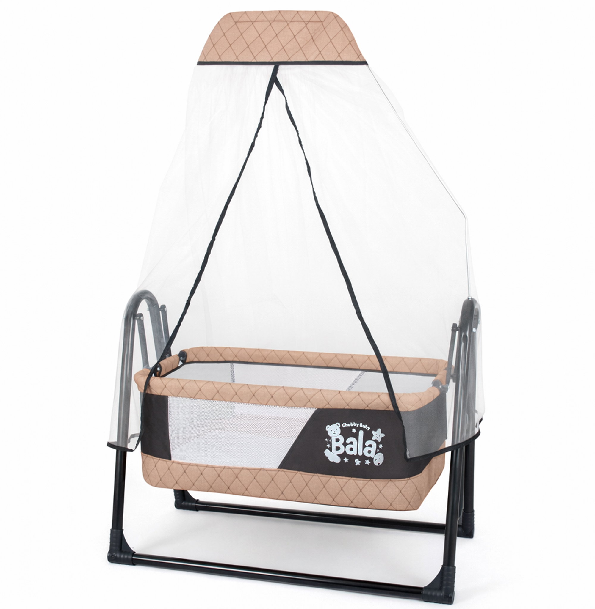 Bala Sallanır Sepet Beşik 5 Cm Sünger Yataklı Sallanır Bebek Beşiği