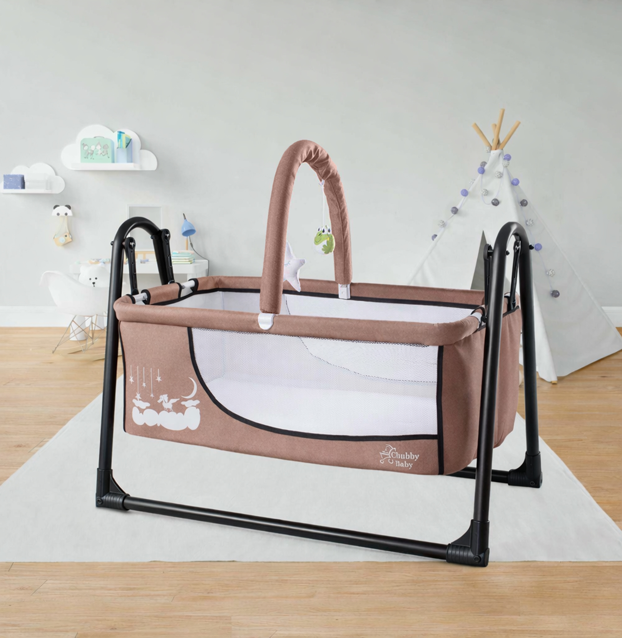 Candy Sepet Beşik Anne Yanı Portatif Beşik Bej