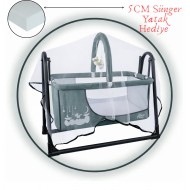 Candy Sepet Beşik Anne Yanı Portatif Beşik Yeşil