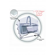 Candy Sepet Beşik Anne Yanı Portatif Beşik Yeşil