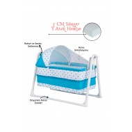 Lüks Sallanır Tenteli Portatif Sepet Beşik 5 CM SÜNGER YATAK Lüks Sallanır Tenteli Portatif Sepet Beşik 5 CM SÜNGER YATAK