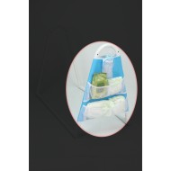 Beşik Yanı Organizer Fileli Cepli Kumaş Biberon, Bez, Zıbın Organizeri