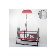 Bala Sallanır Sepet Beşik 5 Cm Sünger Yataklı Sallanır Bebek Beşiği