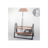 Bala Sallanır Sepet Beşik 5 Cm Sünger Yataklı Sallanır Bebek Beşiği