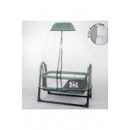 Bala Sallanır Sepet Beşik 5 Cm Sünger Yataklı Sallanır Bebek Beşiği