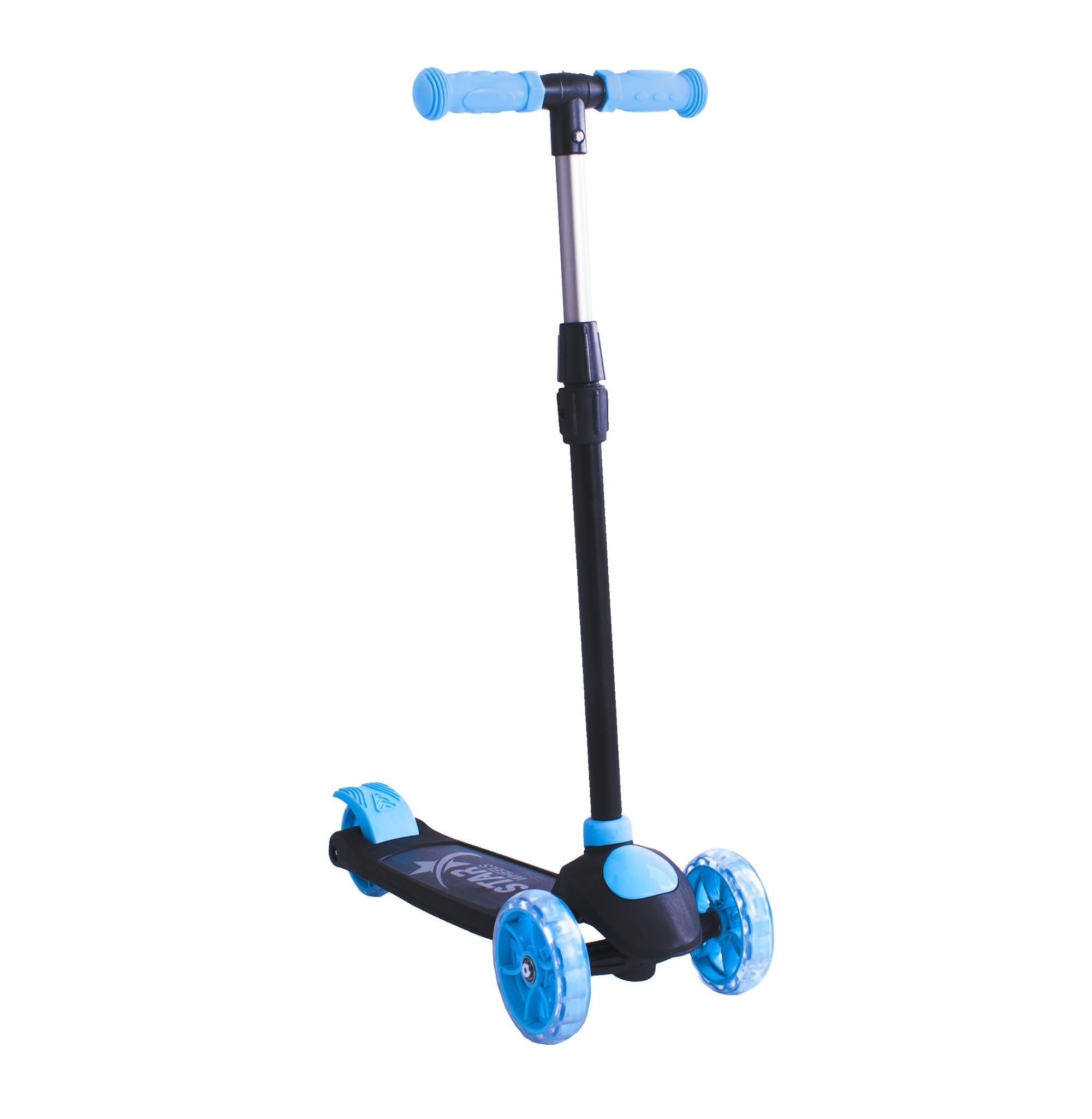 Chubby Baby 3-Wheel Lighted Luxury Blue Scooter