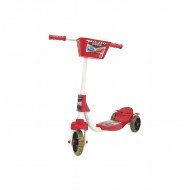Chubby Baby 3-Wheel Kids Scooter with Basket Red