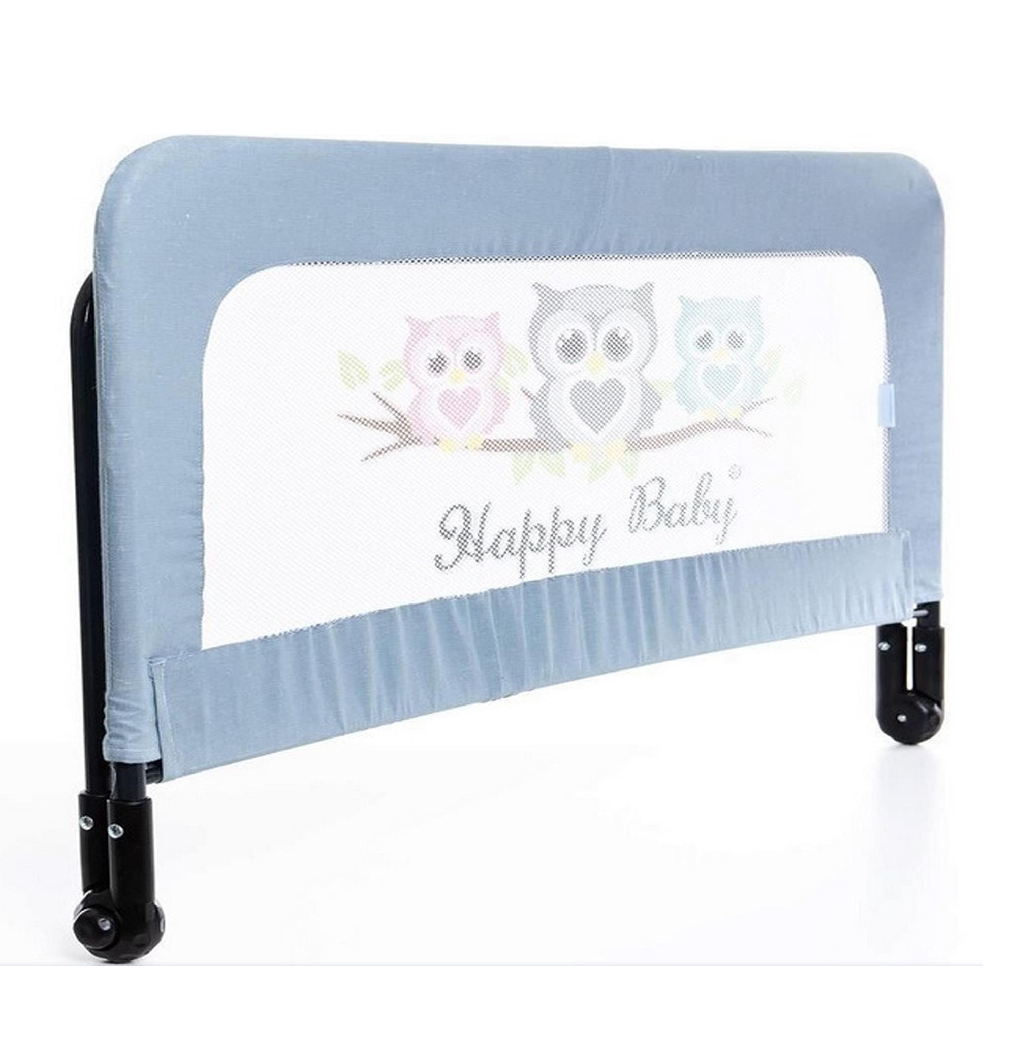 Chubby Baby Bird Patterned Bed Barrier - Light Blue