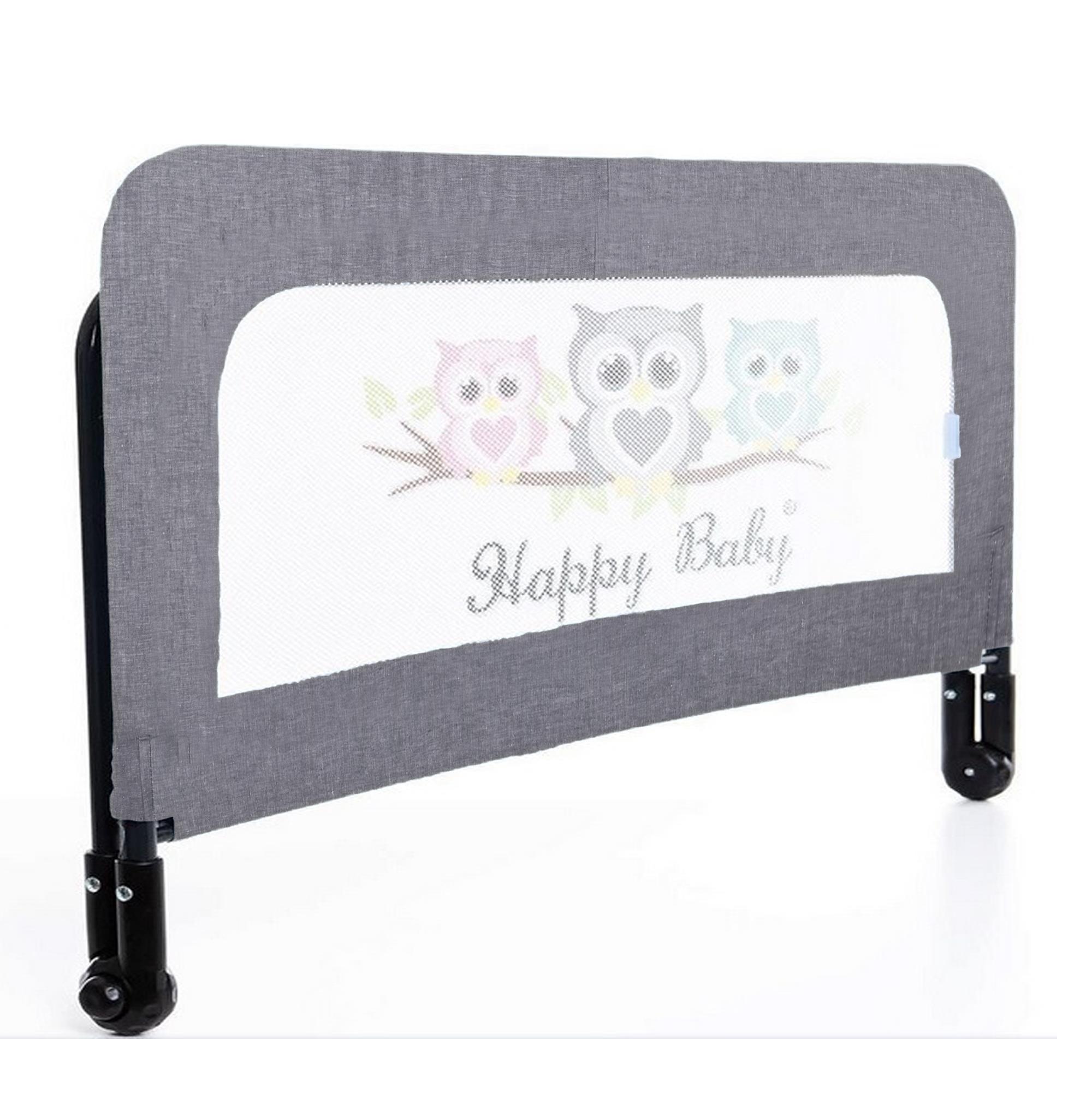 Chubby Baby Bird Patterned Bed Barrier - Smoked