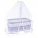 Chubby Baby Luxury Swinging Tulle Portable Basket Crib Gray