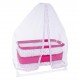 Chubby Baby Luxury Swinging Tulle Portable Basket Crib Pink