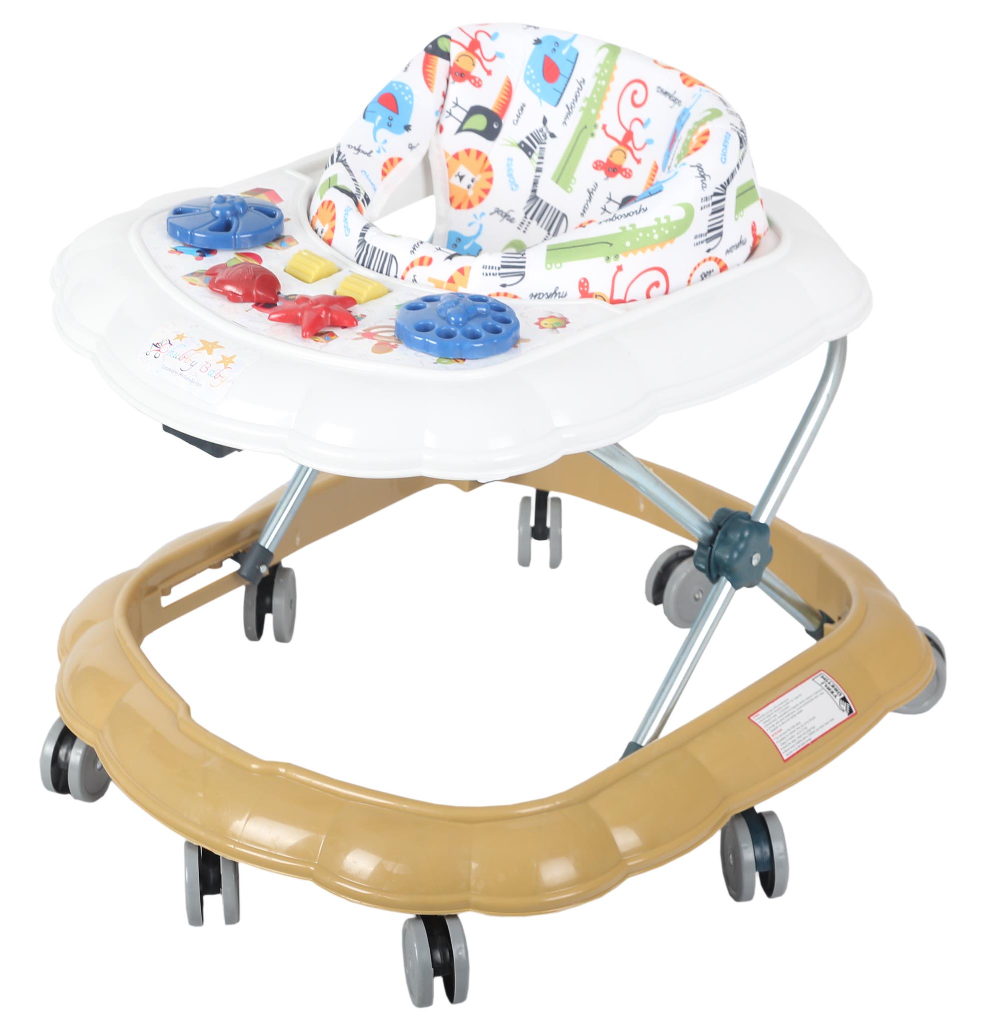 Chubby Baby Spider Walker 8 Wheels, Stepped Walker Beige