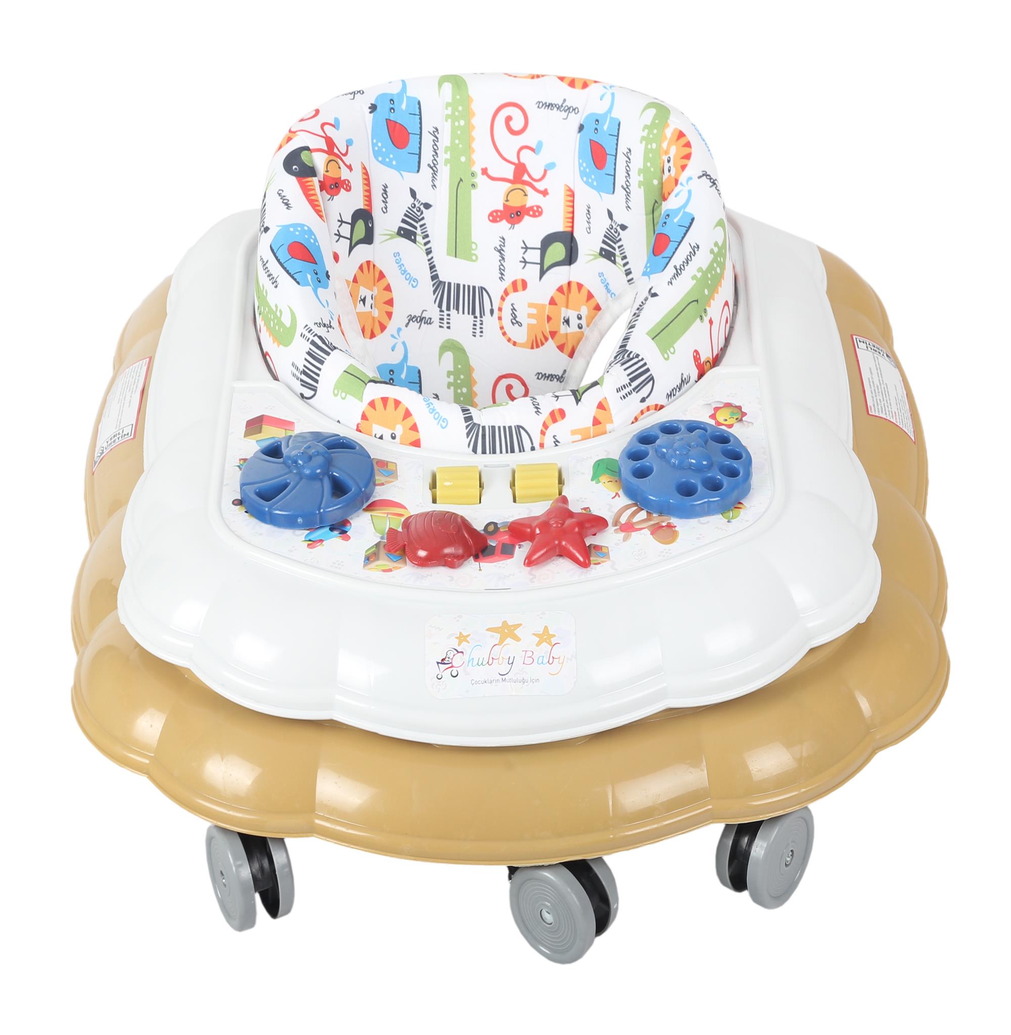 Chubby Baby Spider Walker 8 Wheels, Stepped Walker Beige