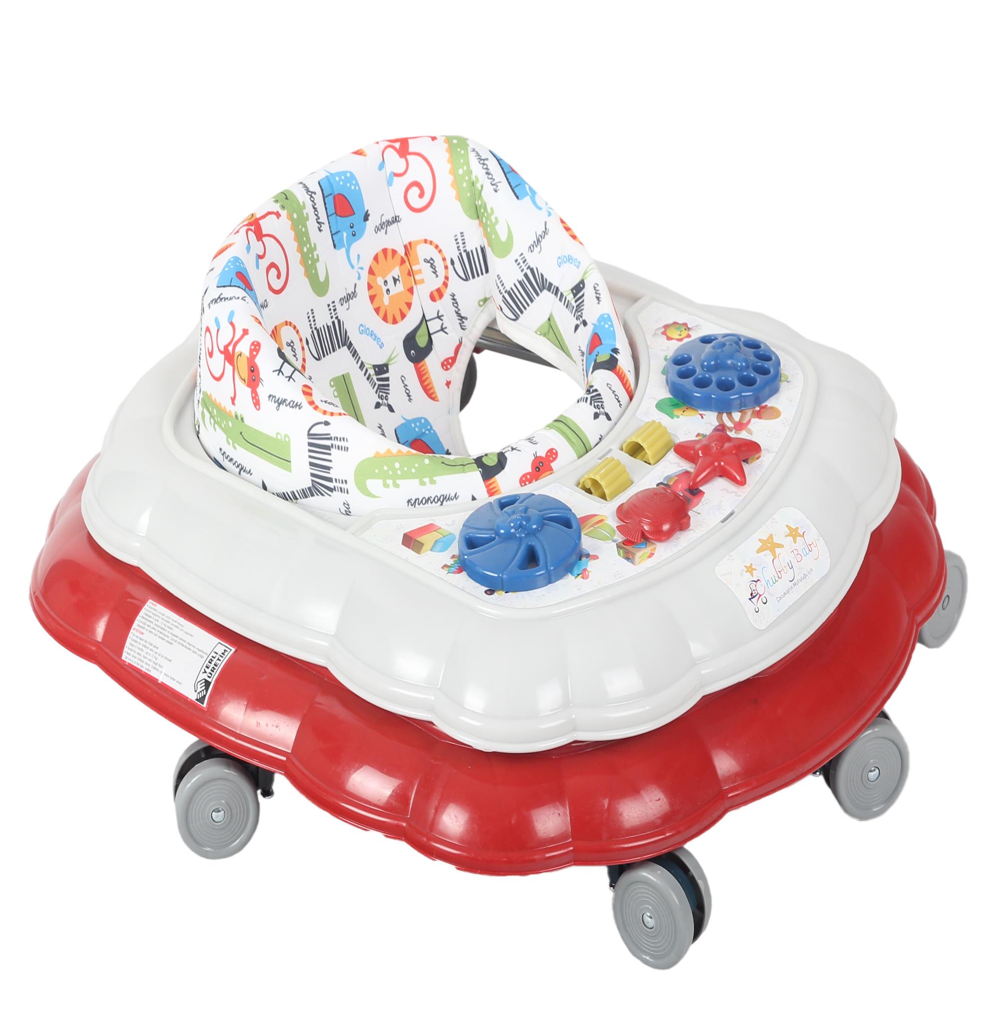 Chubby Baby Spider Walker 8 Wheels, Step Walker Red