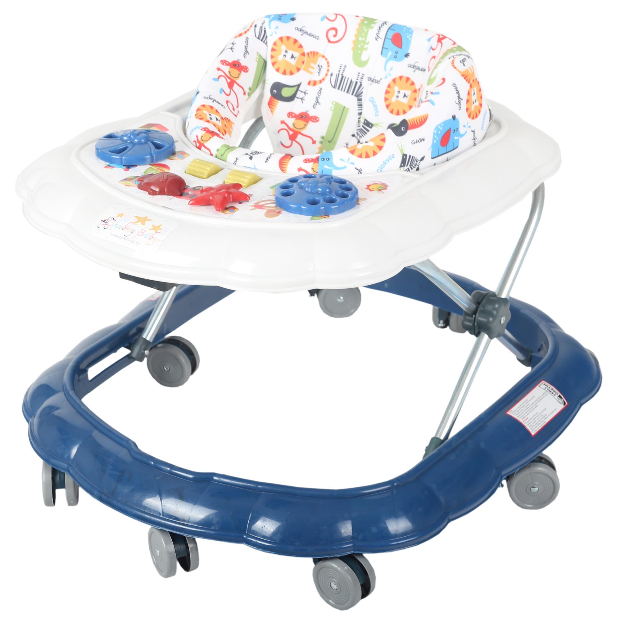 Chubby Baby Spider Walker 8 Wheels, Stepped Walker Navy Blue