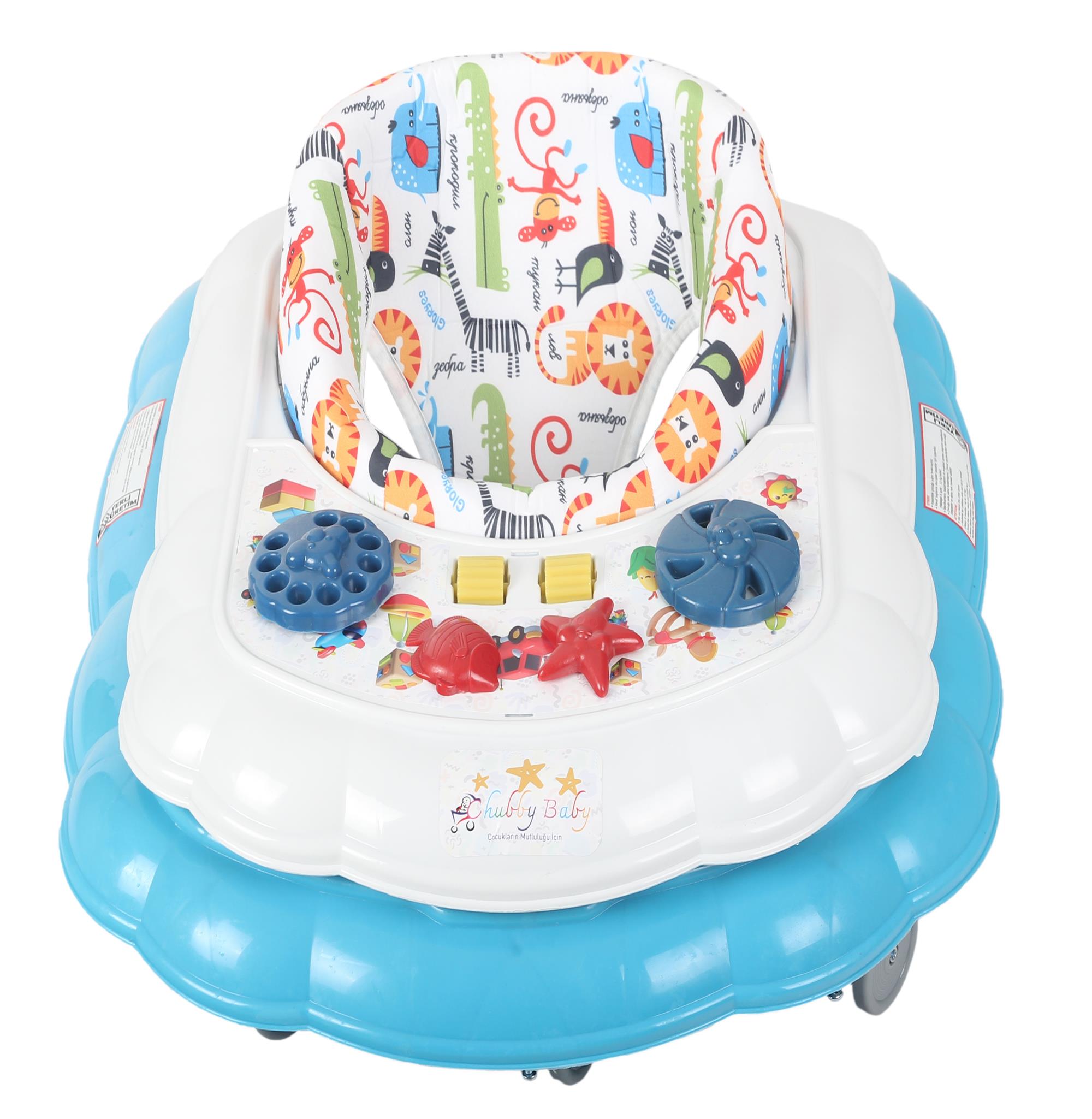 Chubby Baby Spider Walker 8 Wheels, Step Walker Blue