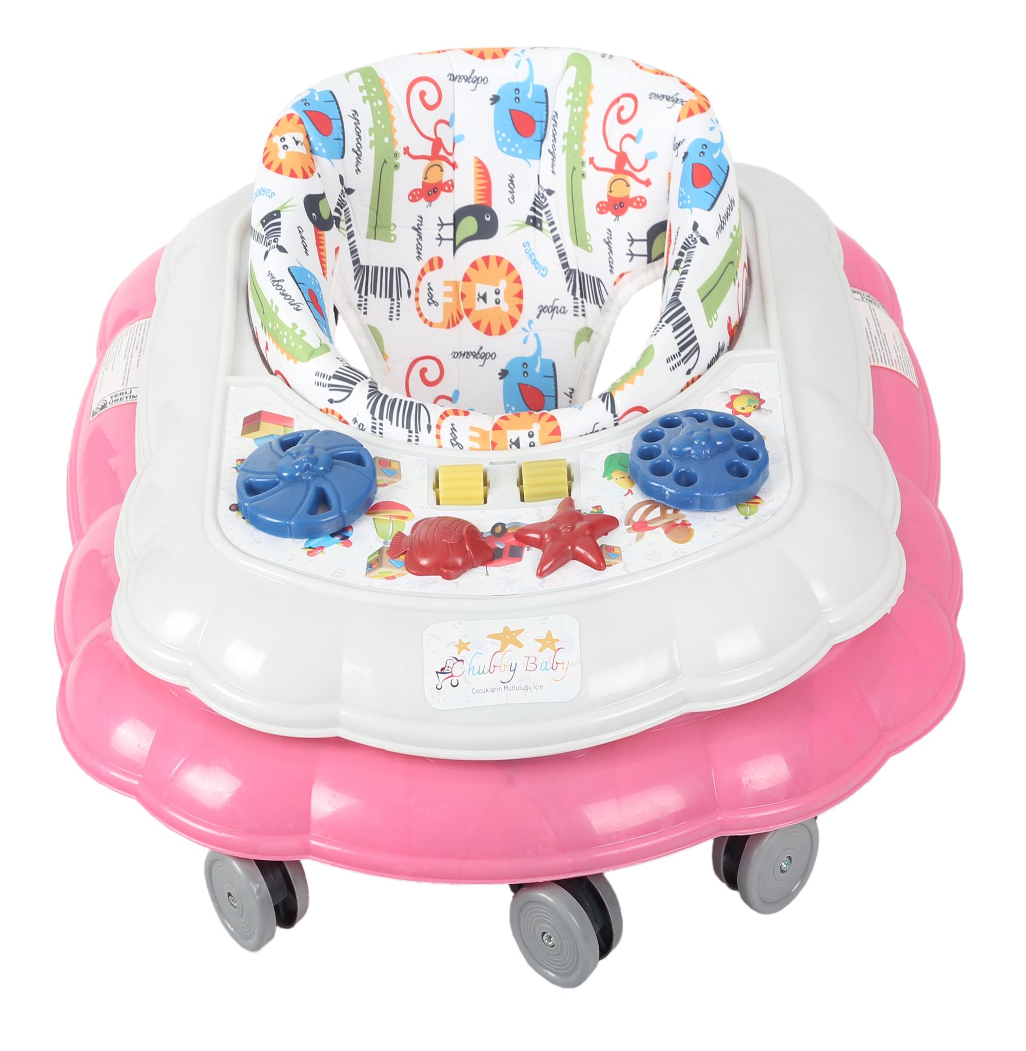 Chubby Baby Spider Walker 8 Wheels, Step Walker Pink