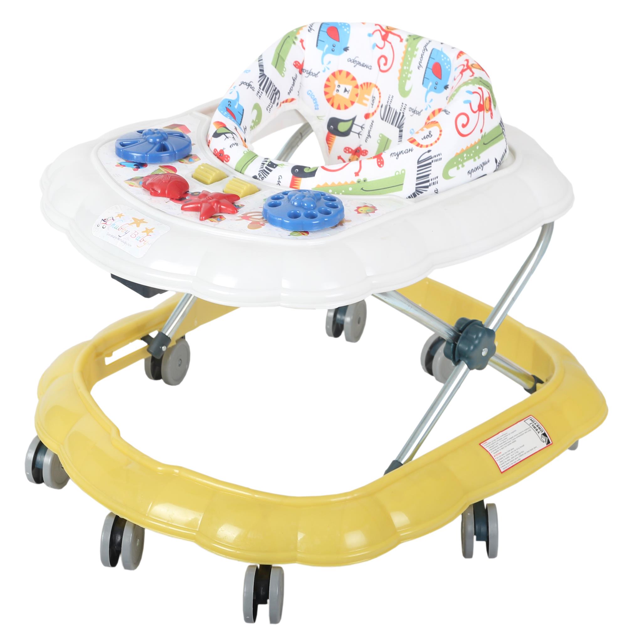 Chubby Baby Spider Walker 8 Wheels, Step Walker Yellow