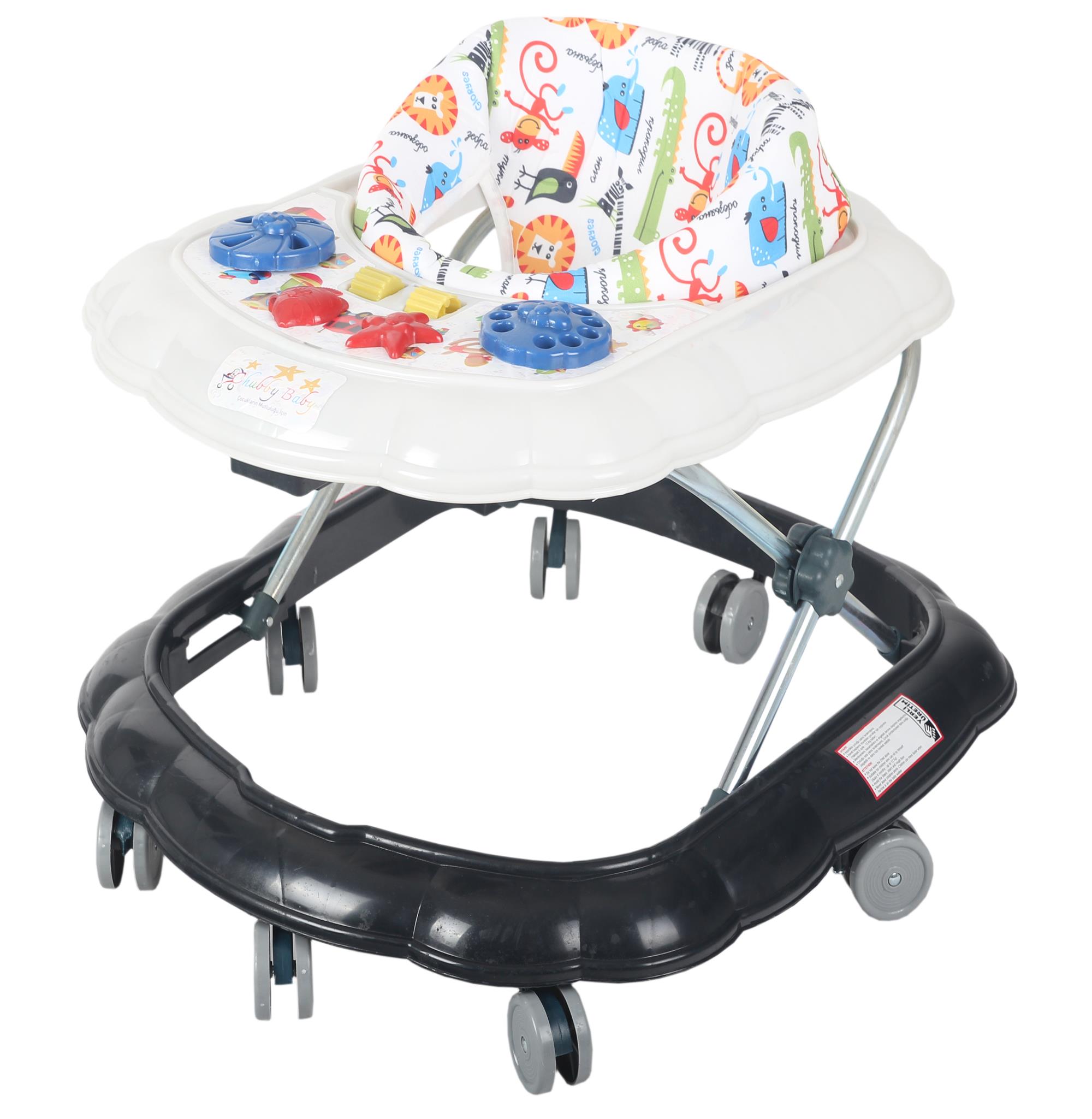 Chubby Baby Spider Walker 6 Wheels, Step Walker Black