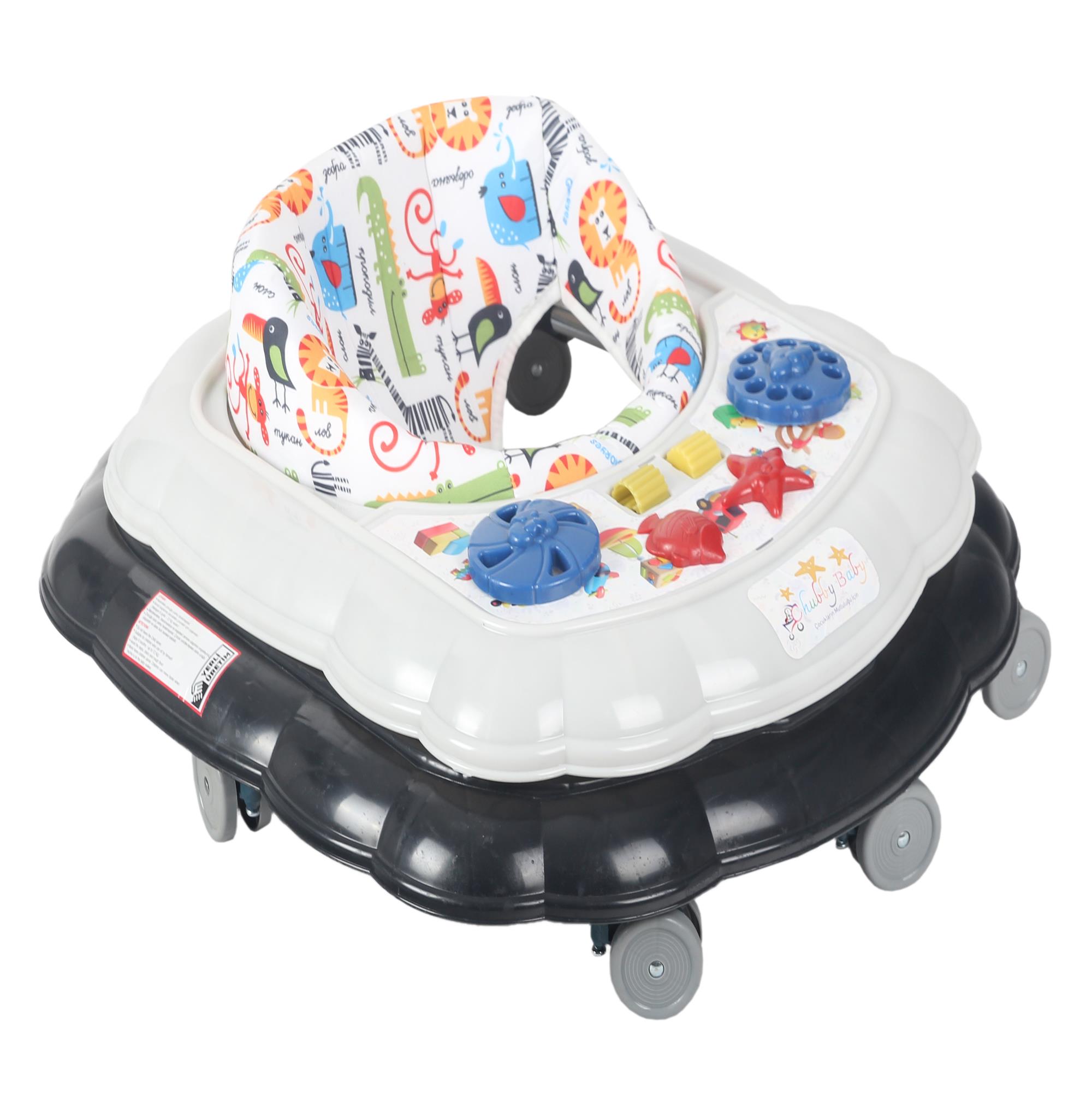 Chubby Baby Spider Walker 6 Wheels, Step Walker Black