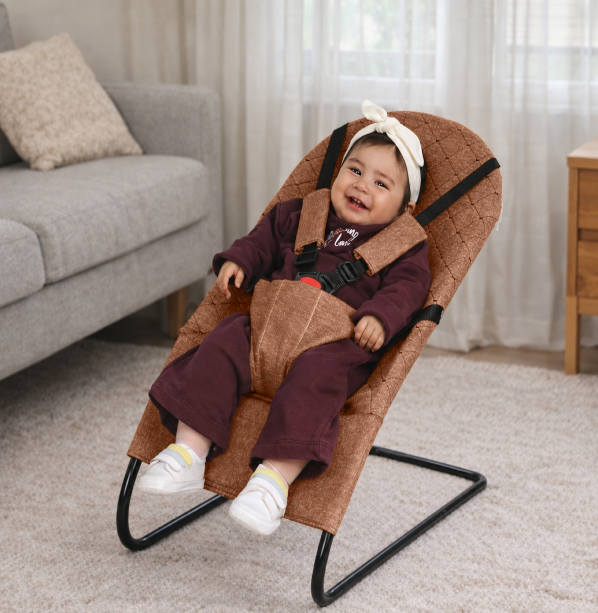 Chubby Baby Soft Lite Ana Kucağı 5 Noktalı Emniyet Kemerli Portatif