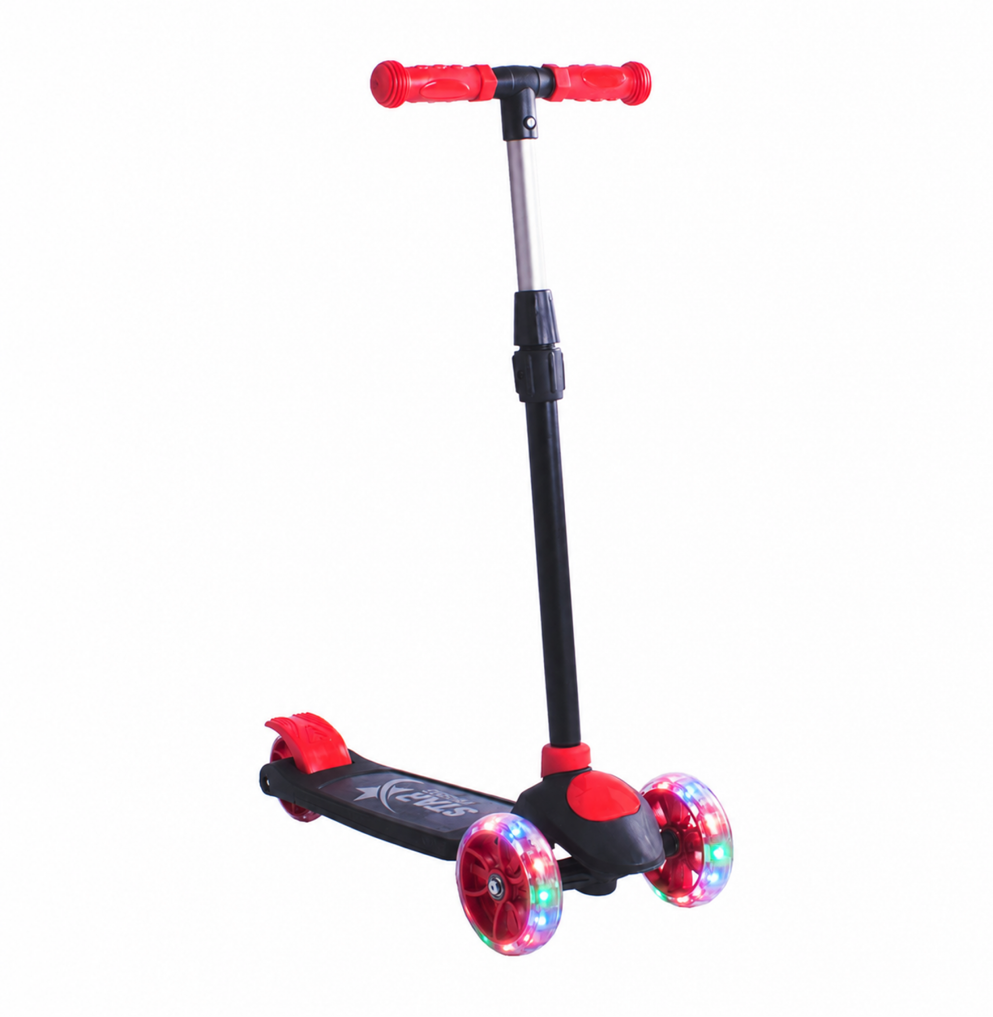 Chubby Baby Işıklı Çocuk Scooter Ayarlanabilir Direksiyonlu Arka Frenli