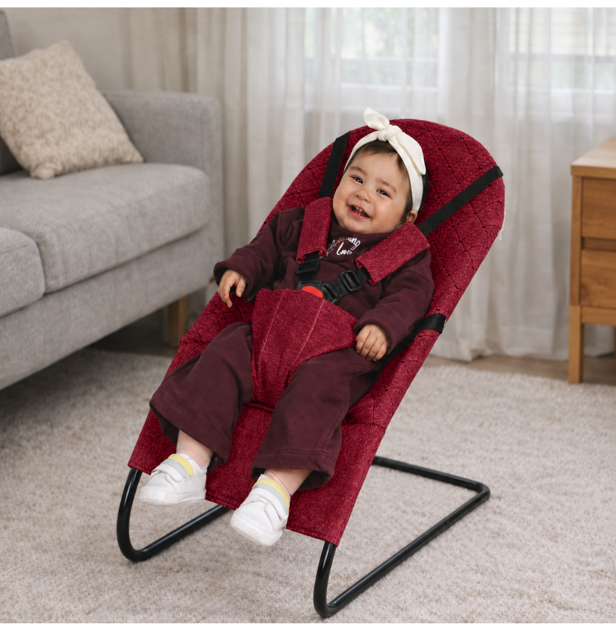Chubby Baby Soft Lite Ana Kucağı 5 Noktalı Emniyet Kemerli Portatif
