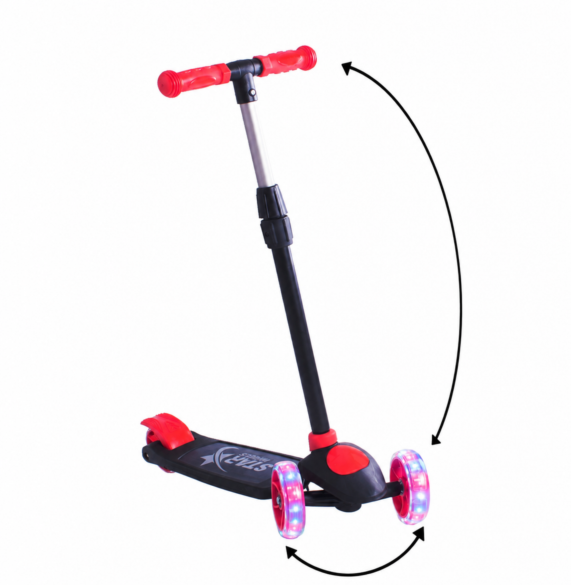 Chubby Baby Işıklı Çocuk Scooter Ayarlanabilir Direksiyonlu Arka Frenli