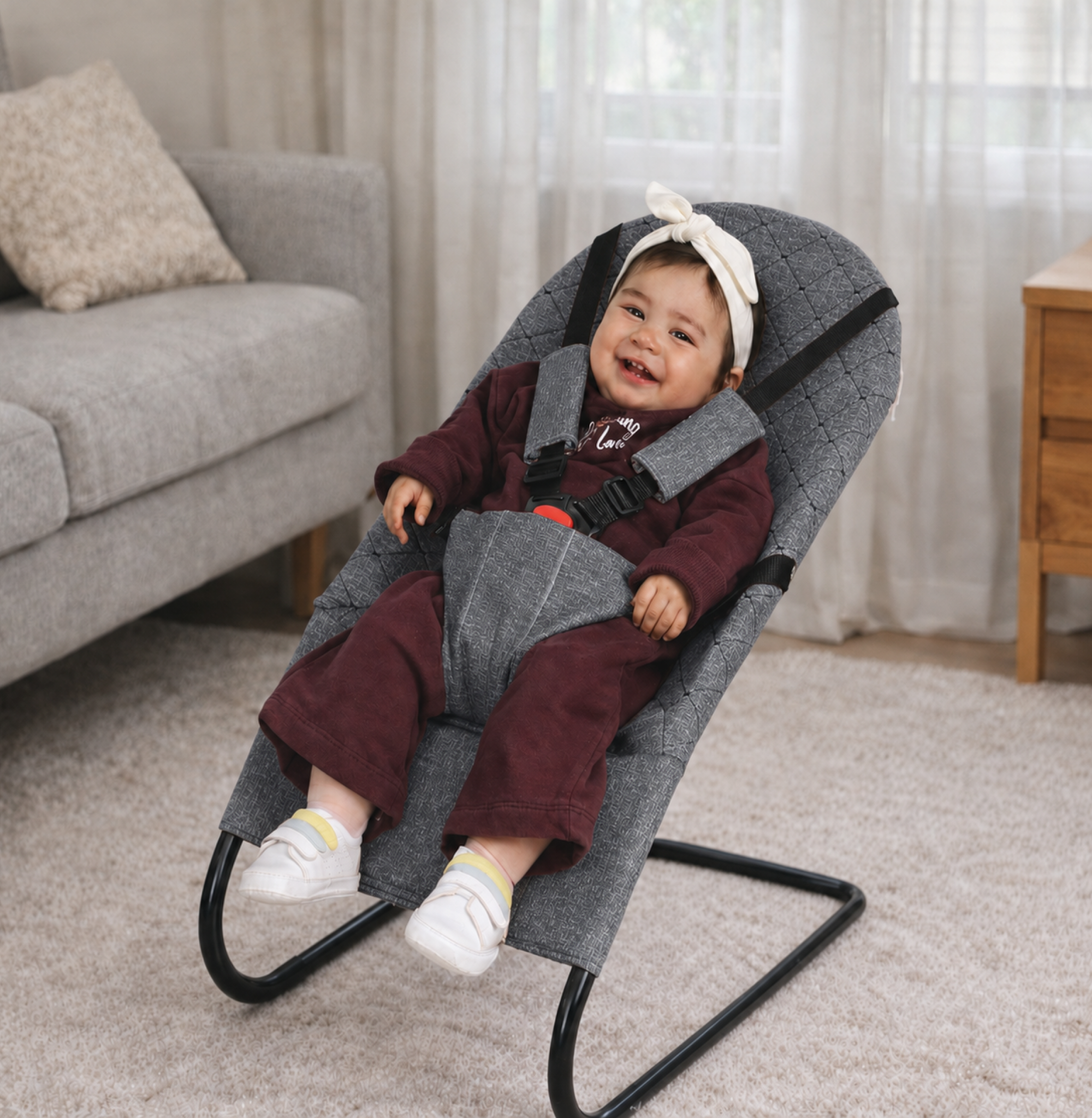 Chubby Baby Soft Lite Ana Kucağı 5 Noktalı Emniyet Kemerli Portatif