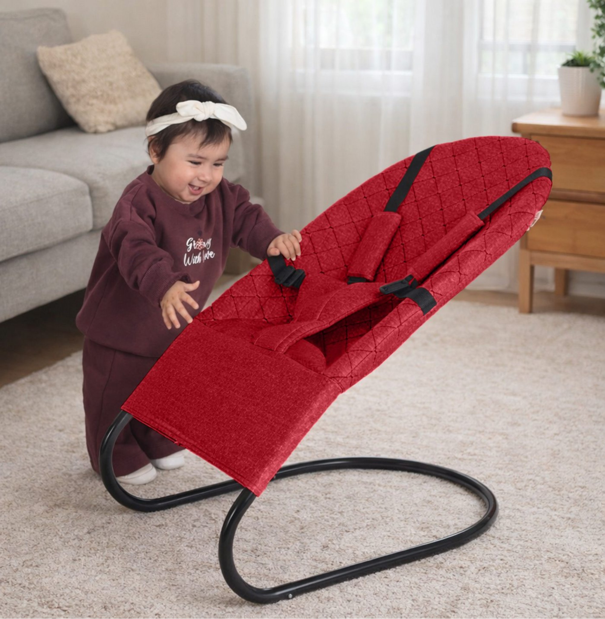 Chubby Baby Soft Lite Ana Kucağı 5 Noktalı Emniyet Kemerli Portatif