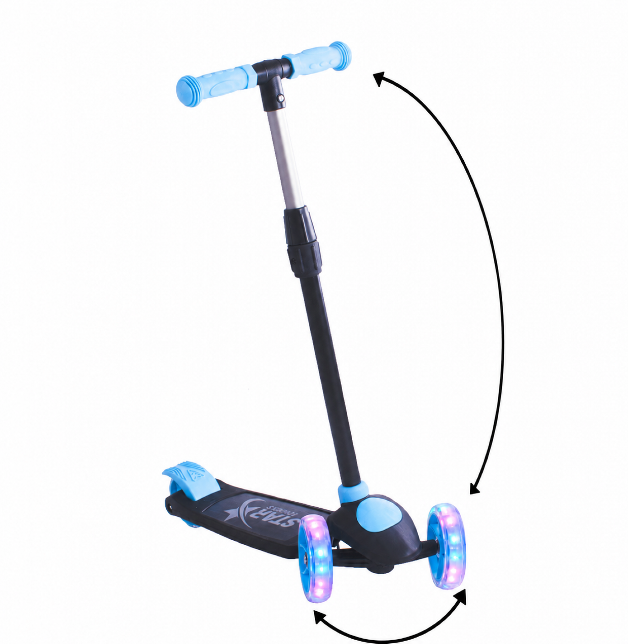 Chubby Baby Işıklı Çocuk Scooter Ayarlanabilir Direksiyonlu Arka Frenli