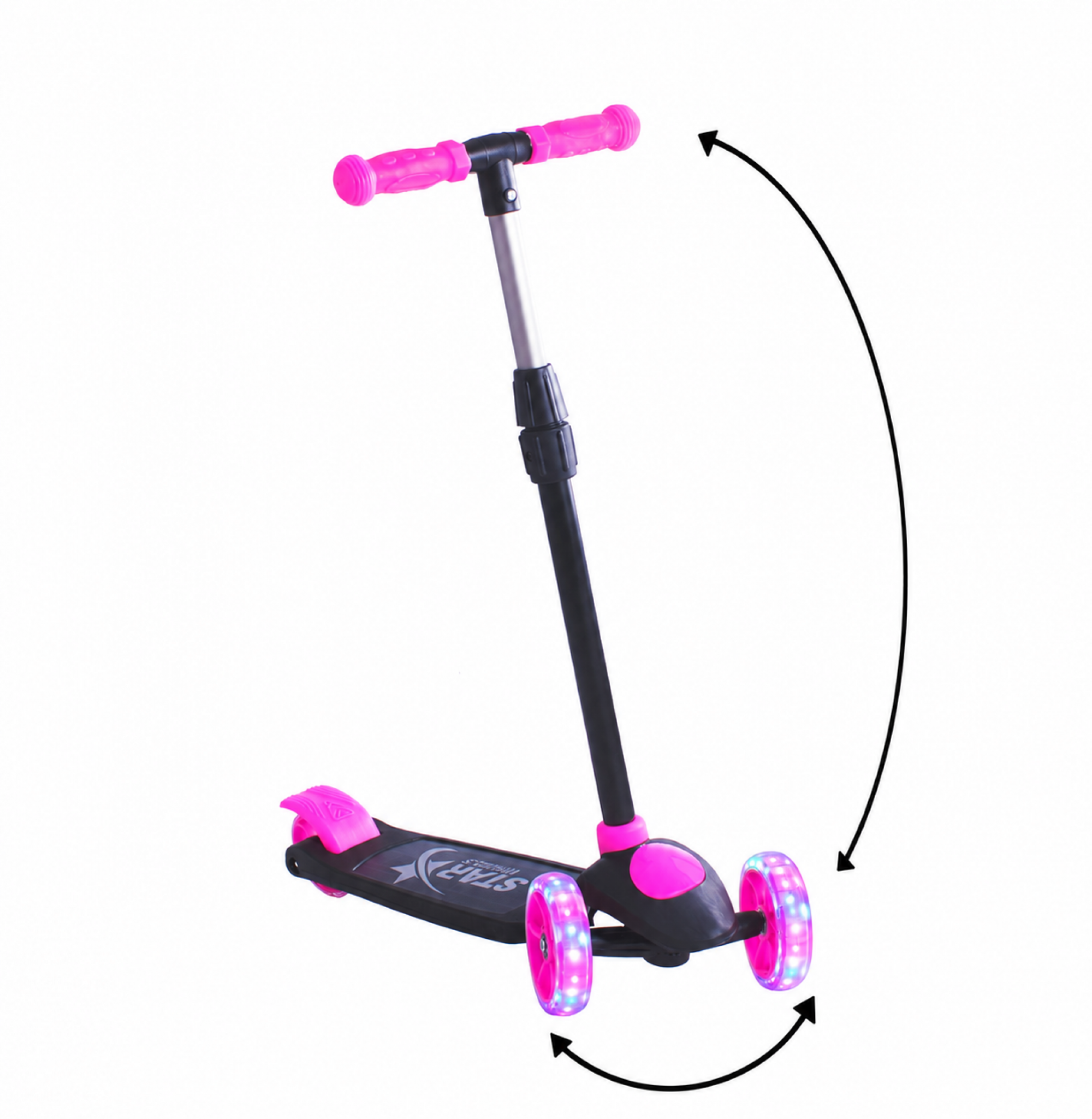 Chubby Baby Işıklı Çocuk Scooter Ayarlanabilir Direksiyonlu Arka Frenli